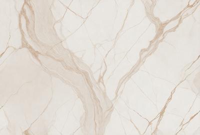 The image features a white marble wall with a pattern of brown and white veins. The wall appears to be a part of a building, possibly a bathroom or a kitchen. The marble pattern creates a unique and elegant appearance, making the wall stand out as the primary subject of the image.