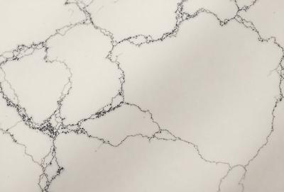 The image features a white marble wall with a pattern of black lines. The wall appears to be textured and has a unique design. The black lines on the white marble create a striking contrast, making the wall visually appealing. The overall atmosphere of the image is elegant and sophisticated, with the black lines adding a touch of intrigue to the white marble surface.