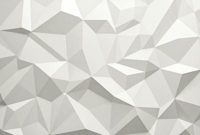 The primary subject of the image is a white wall with a geometric pattern on it. The pattern is made up of triangles, creating a visually interesting and unique design. The setting is a room with the wall as the main focus. The visual style of the image is a combination of digital art and illustration, as the triangular pattern is created using a computer-generated design. The colors and mood of the image are predominantly white, giving it a clean and minimalist appearance.