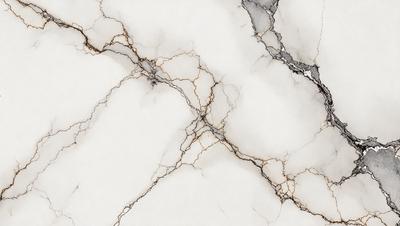 The image features a white marble surface with a cracked and textured appearance. The primary subject is the marble, which is the main object, scene, or focus of the image. The setting is a white marble countertop, and the visual style is a photo. The colors and mood of the image are predominantly white, giving it a clean and elegant appearance.