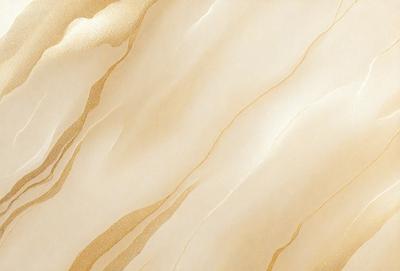 The primary subject of the image is a close-up of a marble wall with a gold and white color scheme. The setting is a room with a white background, and the visual style is a photo. The dominant colors are gold and white, creating a warm and elegant atmosphere.
