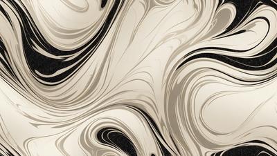 The primary subject of the image is a patterned wallpaper with a black and white color scheme. The setting is a room with a black and white wallpaper, which creates a striking contrast with the rest of the space. The visual style of the image is a combination of a photo and a drawing, giving it a unique and artistic appearance. The colors and mood of the image are predominantly black and white, which adds a sense of sophistication and elegance to the overall atmosphere.