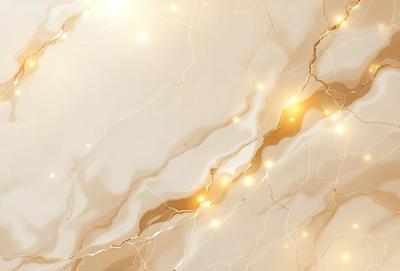The primary subject of the image is a marble wall with a gold-like pattern. The setting is a room with a white background. The visual style is a photo of the marble wall. The dominant colors are gold and white, creating a luxurious and elegant atmosphere.