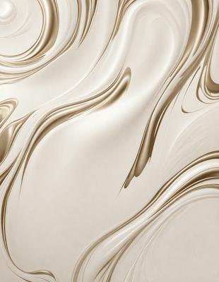 The primary subject of the image is a close-up of a shiny, metallic surface, possibly a wall or a piece of artwork. The setting appears to be a room with a patterned wall, which adds to the visual style. The colors in the image are predominantly shades of brown and white, creating a warm and earthy atmosphere. The overall mood of the image is one of elegance and sophistication, with the shiny surface and patterned wall contributing to the visual appeal.
