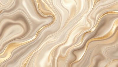 The primary subject of the image is a patterned wallpaper with a gold and white color scheme. The setting is a room with a patterned wallpaper, and the visual style is a close-up of the wallpaper. The colors and mood of the image are warm and inviting, with the gold and white colors creating a sense of luxury and elegance.