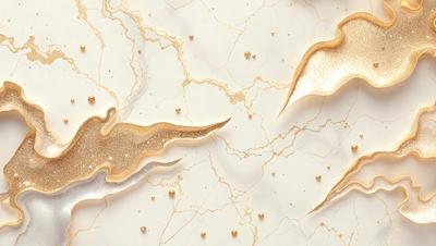 The primary subject of the image is a gold bird, which is the main object, scene, or focus of the image. The bird is positioned on a marble surface, which serves as the setting or background. The visual style of the image is a combination of photo and digital art, creating a unique and intricate design. The colors and mood of the image are predominantly gold and white, giving it a luxurious and elegant appearance.