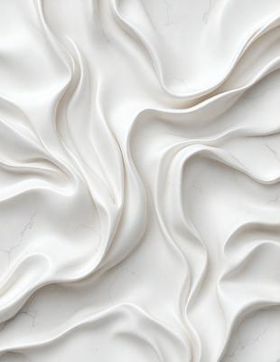 The primary subject of the image is a white sheet of fabric, possibly a tablecloth or a curtain. The setting is a white wall, which serves as the background for the fabric. The visual style is a close-up of the fabric, showcasing its texture and details. The colors and mood of the image are predominantly white, giving it a clean and minimalist appearance.