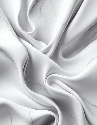 The primary subject of the image is a white sheet of fabric, which is the main object, scene, or focus of the image. The setting or background is a marble surface, which adds a sense of sophistication and elegance to the scene. The visual style of the image is a digital art or illustration, as it is a detailed and intricate representation of the fabric. The colors and mood of the image are predominantly white, which gives it a clean, minimalist, and serene atmosphere.