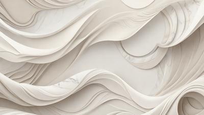 The primary subject of the image is a large, intricate, and textured marble wall. The setting is a room with a white marble wall, which serves as the background. The visual style is a combination of photo and digital art, creating a unique and artistic representation of the marble wall. The colors and mood of the image are predominantly white, giving it a clean and elegant appearance.