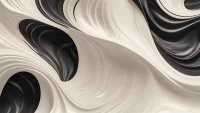 The primary subject of the image is a white, curved, and swirling pattern. The setting is a white background, which creates a clean and minimalist appearance. The visual style is a combination of digital art and illustration, as the pattern is intricate and detailed. The colors and mood of the image are predominantly white, giving it a calm and serene atmosphere.