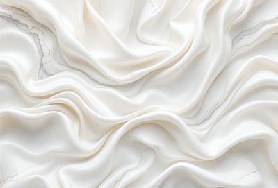 The primary subject of the image is a white sheet of fabric, which is the main object, scene, or focus of the image. The setting or background is a white wall, and the visual style is a close-up of the fabric. The colors and mood of the image are predominantly white, giving it a clean and minimalist appearance.