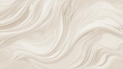 The primary subject of the image is a white marble wall with a pattern of swirls and waves. The setting is a room with a white marble floor, and the visual style is a combination of a photo and digital art. The dominant colors are white and gray, creating a clean and elegant atmosphere.