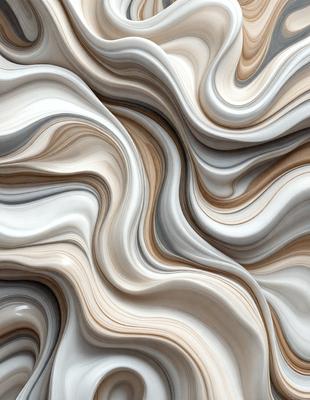 The primary subject of the image is a white marble wall with a pattern of swirls and waves. The setting is a room with a marble surface, and the visual style is a close-up of the marble wall. The colors and mood of the image are predominantly white, giving it a clean and elegant appearance.