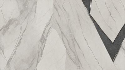 The primary subject of the image is a marble-like texture, which is the main focus of the image. The setting is a white background, and the visual style appears to be a combination of a photo and a drawing. The colors in the image are predominantly white, giving it a clean and elegant appearance. The overall mood of the image is sophisticated and artistic.