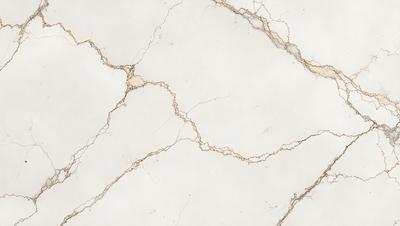 The image features a white marble wall with a gold-colored texture. The wall appears to be cracked, giving it a unique and interesting appearance. The gold-colored texture adds a touch of luxury and sophistication to the overall design.