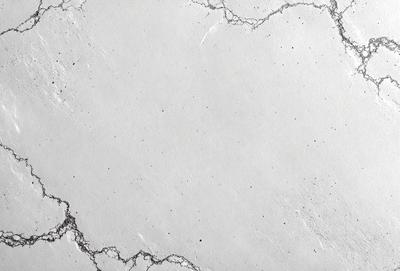 The primary subject of the image is a white marble wall with a few black spots. The setting is a room with a white marble surface. The visual style is a photo of the marble wall. The colors and mood of the image are predominantly white, with the black spots adding contrast and depth to the marble surface.