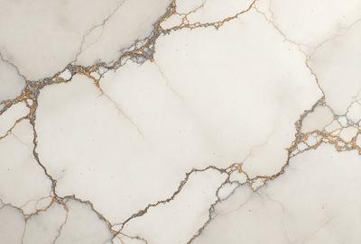 The image features a white marble wall with a cracked and textured appearance. The wall appears to be made of marble, giving it a luxurious and elegant look. The cracked texture adds a sense of depth and character to the wall, making it stand out as a unique and visually appealing feature in the space.