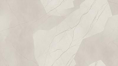 The primary subject of the image is a marble-like surface with a pattern of white and grey tones. The setting is a white wall, and the visual style appears to be a combination of a photo and a drawing. The colors and mood of the image are predominantly neutral, with a sense of elegance and sophistication.