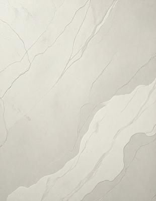 The primary subject of the image is a white marble wall with a pattern of lines and curves. The setting is a room with a white background, which creates a clean and minimalist atmosphere. The visual style is a close-up of the marble wall, showcasing its intricate design. The colors and mood of the image are predominantly white, giving it a calm and serene appearance.
