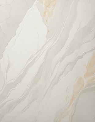 The primary subject of the image is a white marble wall with a pattern of swirls and waves. The setting is a room with a white marble floor, which complements the wall. The visual style is a close-up of the marble wall, showcasing its intricate design. The colors and mood of the image are predominantly white, giving it a clean and elegant appearance.
