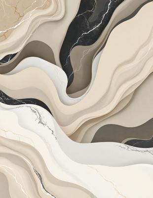 The primary subject of the image is a large, intricate, and colorful design on a wall. The design features a combination of black, white, and grey tones, creating a visually striking pattern. The setting is a room with a wall that serves as the backdrop for the artistic display. The visual style of the image is a blend of digital art and illustration, showcasing the artist's creativity and skill in crafting a unique and eye-catching design. The colors and mood of the
