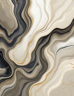 The primary subject of the image is a close-up of a marble tile with a black and white pattern. The setting is a wall, and the visual style appears to be a photo. The dominant colors are black and white, creating a classic and elegant atmosphere.