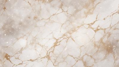 The image features a marble-like surface with a white and gold color scheme. The primary subject is the marble-like texture, which is the main focus of the image. The setting is a white and gold marble-like surface, which serves as the background. The visual style is a close-up of the marble-like texture, giving the viewer a detailed look at the pattern. The colors and mood of the image are predominantly white and gold, creating a sense of elegance and sophistication