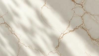 The primary subject of the image is a marble wall with a cracked texture. The setting is a room with a white marble wall, and the visual style is a photo. The colors and mood of the image are predominantly white, giving it a clean and elegant appearance.