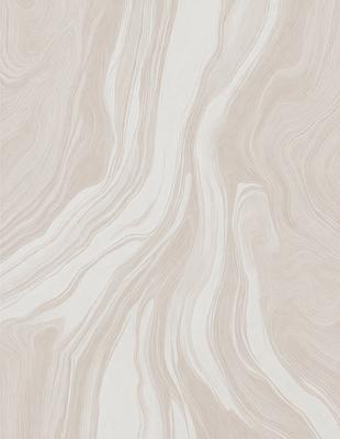 The primary subject of the image is a patterned wallpaper with a marble-like texture. The setting is a room with a white color scheme. The visual style is a close-up of the wallpaper, showcasing its intricate design. The colors and mood of the image are predominantly white, giving it a clean and elegant appearance.