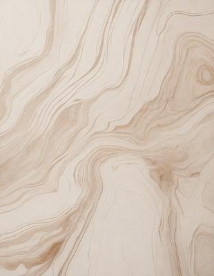 The primary subject of the image is a wooden surface with a unique and intricate pattern. The setting is a room with a wooden floor, and the visual style appears to be a combination of a photo and a drawing. The colors and mood of the image are warm and inviting, with the wooden surface being the main focus.