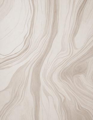 The primary subject of the image is a patterned wallpaper with a marbled texture. The setting is a room with a white background, which highlights the patterned wallpaper. The visual style is a close-up of the wallpaper, showcasing its intricate design. The colors and mood of the image are predominantly neutral, with the marbled pattern adding a touch of sophistication and elegance to the space.