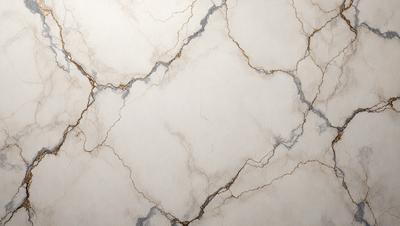 The image features a white marble wall with a cracked and textured appearance. The wall appears to be made of marble, giving it a unique and elegant look. The cracked texture adds a sense of depth and character to the wall, making it stand out as a focal point in the room.