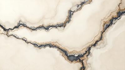 The image features a marble countertop with a unique, textured design. The countertop has a mix of white and brown colors, giving it a natural and elegant appearance. The marble countertop is the primary subject of the image, showcasing its distinctive features and craftsmanship. The setting is a kitchen or bathroom, where the countertop is likely used for food preparation or as a decorative element. The visual style of the image is a close-up, allowing the viewer to appreciate the intricate
