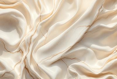 The primary subject of the image is a white marble wall with a pattern of brown streaks. The setting is a room with a white marble surface, which adds to the overall visual style. The image is a close-up of the marble wall, showcasing its unique texture and pattern. The colors and mood of the image are predominantly white and neutral, with the brown streaks adding a touch of warmth and interest to the overall atmosphere.