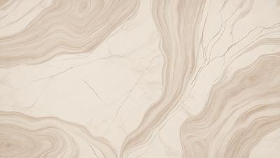 The primary subject of the image is a marble wall with a unique pattern. The setting is a room with a stone wall, and the visual style is a close-up of the wall. The colors and mood of the image are predominantly neutral, with a focus on the natural beauty of the marble pattern.