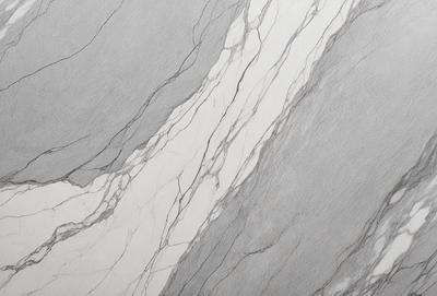 The primary subject of the image is a marble-like surface with a white and gray color scheme. The setting is a stone wall, and the visual style appears to be a drawing or illustration. The colors and mood of the image are predominantly neutral, creating a calm and serene atmosphere.