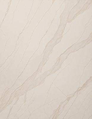 The primary subject of the image is a marble wall with a patterned design. The setting is a room with a white background. The visual style is a close-up of the marble wall, showcasing its intricate pattern. The colors and mood of the image are predominantly white, giving it a clean and elegant appearance.