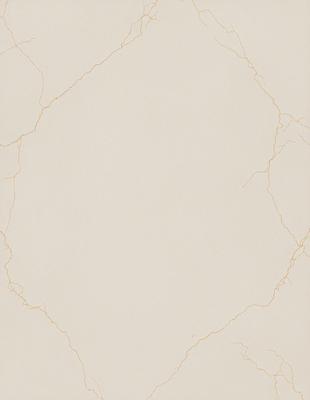 The primary subject of the image is a white wall with a hole in the middle. The hole is surrounded by a yellow border, giving the wall a unique and interesting appearance. The setting is a room with a tiled wall, and the visual style is a combination of a photo and a drawing. The colors and mood of the image are predominantly white and yellow, creating a warm and inviting atmosphere.