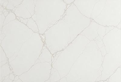 The primary subject of the image is a white marble wall with a pattern of holes. The setting is a room with a white marble floor. The visual style is a close-up of the marble wall, showcasing its texture and pattern. The colors and mood of the image are predominantly white, giving it a clean and elegant appearance.