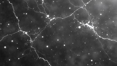 The primary subject of the image is a black and white drawing of a starry night sky. The setting is a dark, cloudy night with a few stars visible in the sky. The visual style is a combination of a photo and a drawing, creating a unique and artistic representation of the night sky. The colors and mood of the image are predominantly dark and moody, with the black and white drawing adding a sense of depth and contrast to the scene.