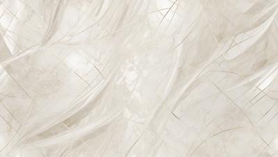 The primary subject of the image is a white marble wall with a pattern of veins and a texture that resembles a piece of fabric. The setting is a room with a white marble floor, and the visual style is a close-up of the marble wall. The colors and mood of the image are predominantly white, giving it a clean and elegant appearance.