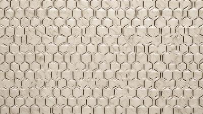 The primary subject of the image is a marble tile wall. The setting is a room with a white marble tile wall, which is the main object of the image. The visual style is a close-up of the marble tile wall, showcasing its texture and pattern. The colors and mood of the image are predominantly white, giving it a clean and elegant appearance.