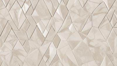 The primary subject of the image is a white marble wall with a pattern of diamond shapes. The setting is a room with a white marble wall as the main focus. The visual style is a close-up of the marble wall, showcasing the intricate pattern of diamond shapes. The colors and mood of the image are predominantly white, giving it a clean and elegant appearance.