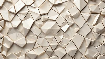 The primary subject of the image is a white tile wall with a pattern of white squares. The setting is a room with a white tile wall as the main focus. The visual style is a close-up of the white tile wall, showcasing the intricate pattern of the white squares. The colors and mood of the image are predominantly white, giving it a clean and minimalist appearance.