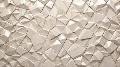 The primary subject of the image is a white marble wall with a unique and intricate design. The setting is a room with a white marble wall as the main focus. The visual style is a close-up of the marble wall, showcasing its texture and patterns. The colors and mood of the image are predominantly white, giving it a clean and elegant appearance.