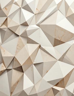 The primary subject of the image is a white marble wall with a geometric pattern. The setting is a room with a white marble wall as the main focus. The visual style is a close-up of the marble wall, showcasing its intricate design. The colors and mood of the image are predominantly white, giving it a clean and elegant appearance.