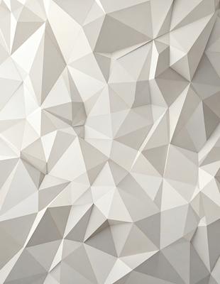 The primary subject of the image is a white wall with a geometric pattern. The wall is covered in a series of white triangles, creating a visually striking and modern design. The setting is a simple white wall, with no additional background or environment visible. The visual style of the image is a combination of digital art and illustration, as the triangles are carefully crafted and arranged to create a cohesive pattern. The colors and mood of the image are predominantly white, giving it a clean, minimalist, and contemporary