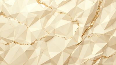 The primary subject of the image is a close-up of a marble wall with a gold-colored texture. The setting is a room with a white background, and the visual style appears to be a combination of a photo and digital art. The dominant colors are gold and white, creating a luxurious and elegant atmosphere.