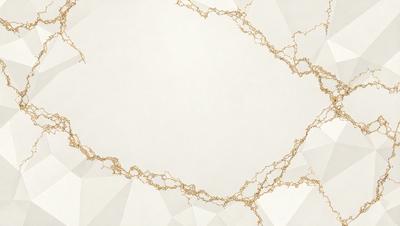 The primary subject of the image is a white wall with a gold-colored design. The setting is a room with a white background, and the visual style appears to be a combination of digital art and illustration. The dominant colors are white and gold, creating a clean and elegant atmosphere.