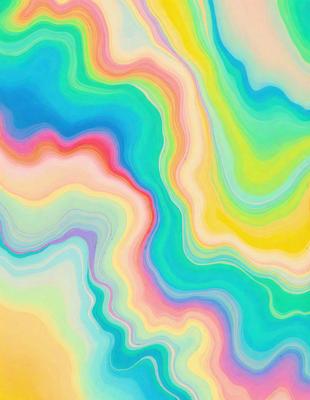 The primary subject of the image is a colorful, abstract design featuring a mix of blue, yellow, and pink hues. The setting is a colorful background, which complements the vibrant colors of the design. The visual style is a combination of digital art and illustration, creating a unique and eye-catching pattern. The overall atmosphere is lively and energetic, with the colors and design elements working together to create a captivating and dynamic image.